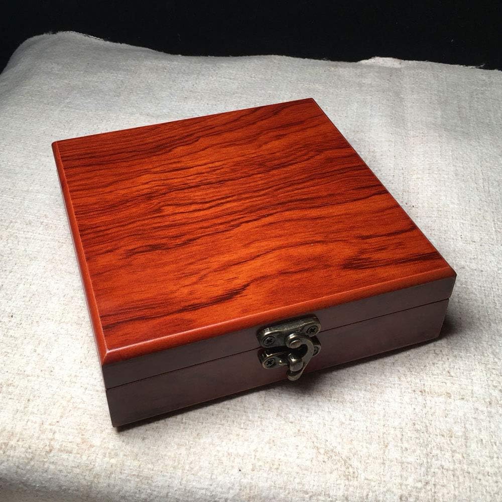 Wooden box,wooden jewelry box,wooden box with hinged lid, decorative box storage box with lid,wooden storage box,storage box with lock,suitable for gifts,beads,jade, bracelets,necklaces,small items,: Home Improvement