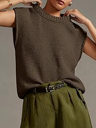 Saodimallsu Womens Ribbed Knit Tank Tops 2024