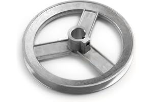 T TERRE Terre Products, Heavy Duty 6" V-Groove Drive Pulley, Precision 3/4" Bore, Robust Z3A Zinc Alloy Die Cast Pulley