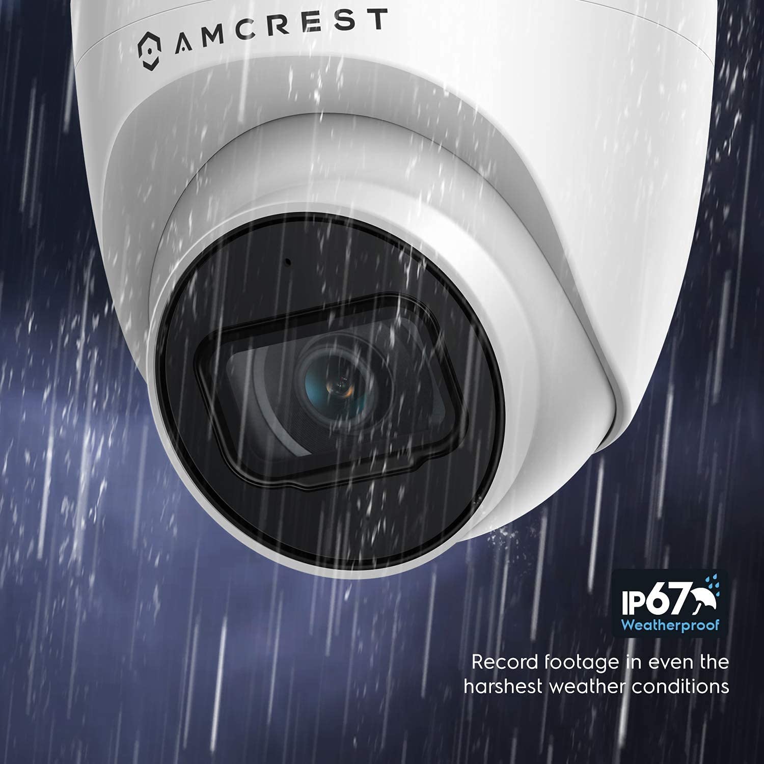 Amcrest 5MP POE Security Camera System Outdoor, 8CH POE NVR, 4pcs 5MP