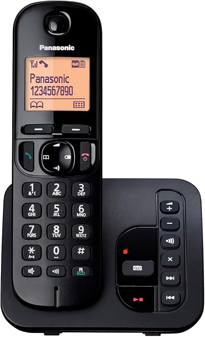 Panasonic KX-TGC220EB DECT Cordless Phone with Answering Machine 1.6 Display