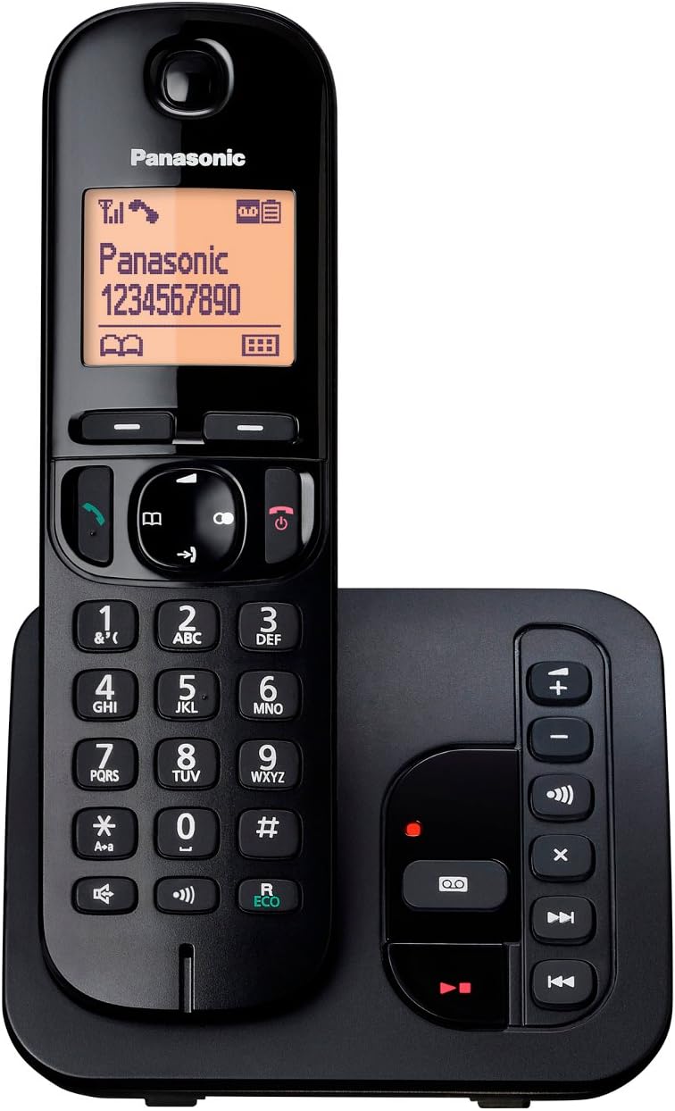 Panasonic KX-TGC220EB DECT Cordless Phone with Answering Machine 1.6 Display
