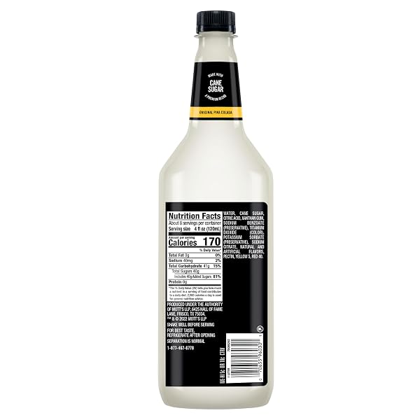 MR & MRS T PINA COLADA MIX, 1 L BOTTLE (PACK OF 6), PINEAPPLE AND COCONUT BLEND FLAVORED COCKTAIL MIXER, MADE WITH CANE SUGAR, PERFECT FOR TRADITIONAL PINA COLADA AND MOCKTAIL DRINKS