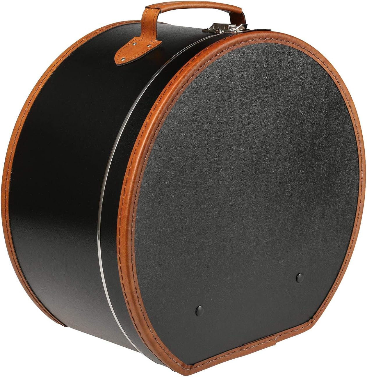 Lierys Large Round Hat Box Black 50 x 22 x 47 cm Made of Imitation