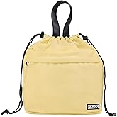 Moyad Insulated Reusable Lunch Bag – Stylish Tote with Handle & Drawstring Closure for Work, Picnic, Travel, Camping, and Outdoor Use, Light Yellow