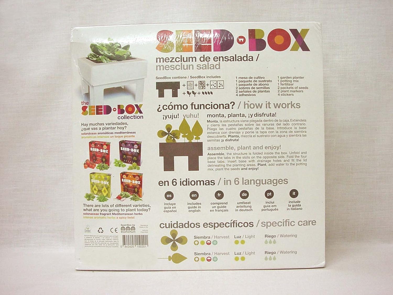 SEED BOX KIT HUERTO URBANO MEZCLUM ENSALADA CANONIGOS ESPINACAS ...