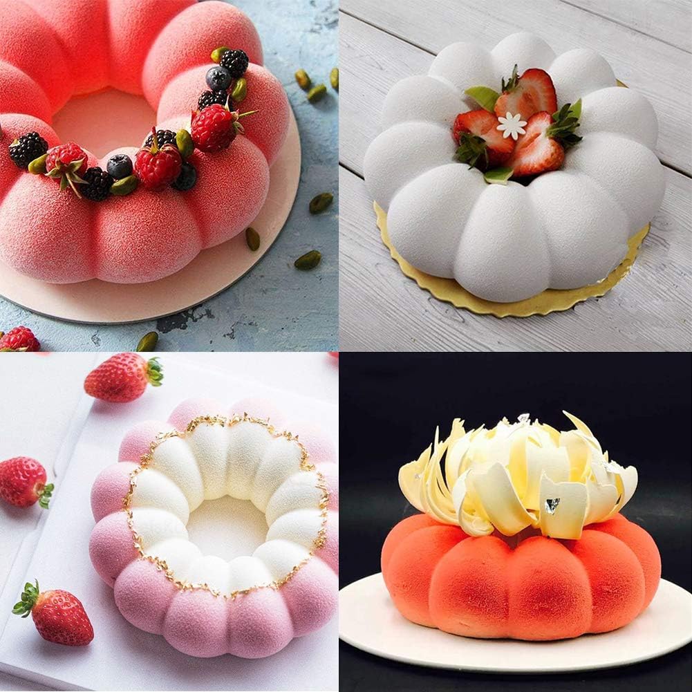 Nalcy Moule A Patisserie En Silicone Moule A Gateau En Silicone En Spirale Donut Moule A Gateau Antiadhesif Gateau Moule Gateau En Forme De Citrouille Moulessilicone Gateaux Cuisine Et Maison Moules A