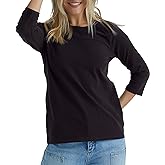 Hanes Women's Raglan Sleeve Stretch Cotton Crewneck Tee