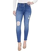 Royalty by YMI Royalty for Me Women's 3 Button Signature Slim Stretch High Rise Skinny Jeans