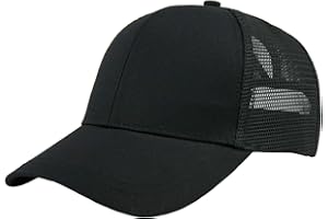 FREEBIRD99 Ponycap Messy High Bun Ponytail Baseball Cap Adjustable Mesh Trucker Hat for Women