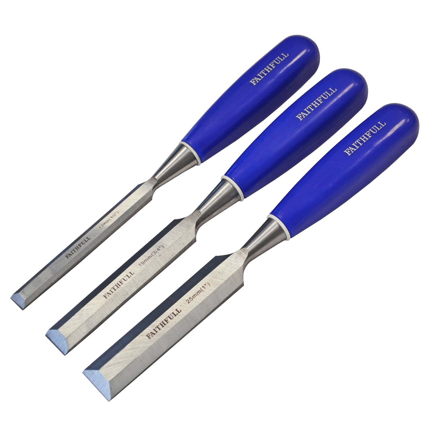 Faithfull Blue B/E Chisel set(3) Blister Carded