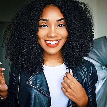 Amazon Com Kinkys Curly Wig For Black Women Human Hair 150