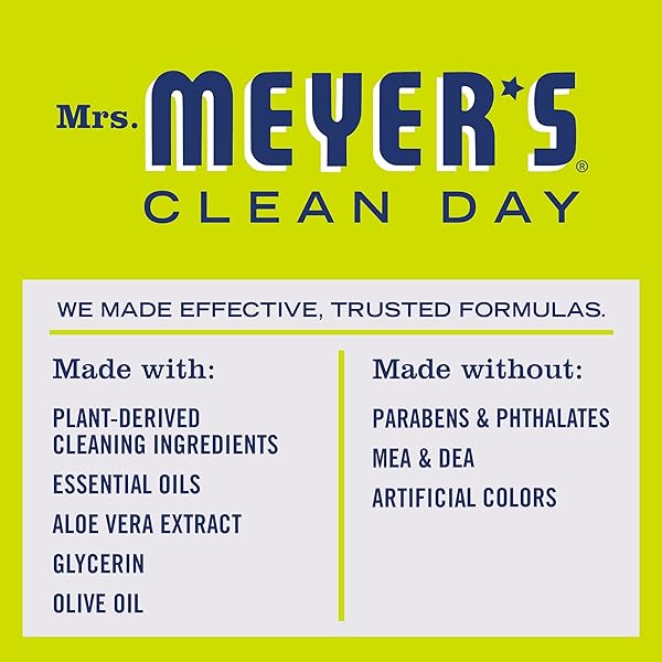 MRS. MEYER’S CLEAN DAY LIQUID HAND SOAP REFILL, CRUELTY FREE AND BIODEGRADABLE FORMULA, LEMON VERBENA SCENT, 33 OZ