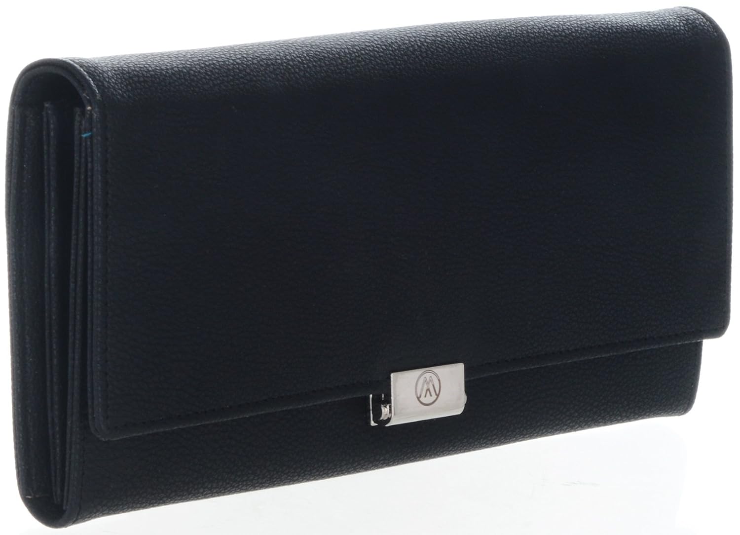 markques diana leather clutch purse for women and girls (dia-3301) (black)