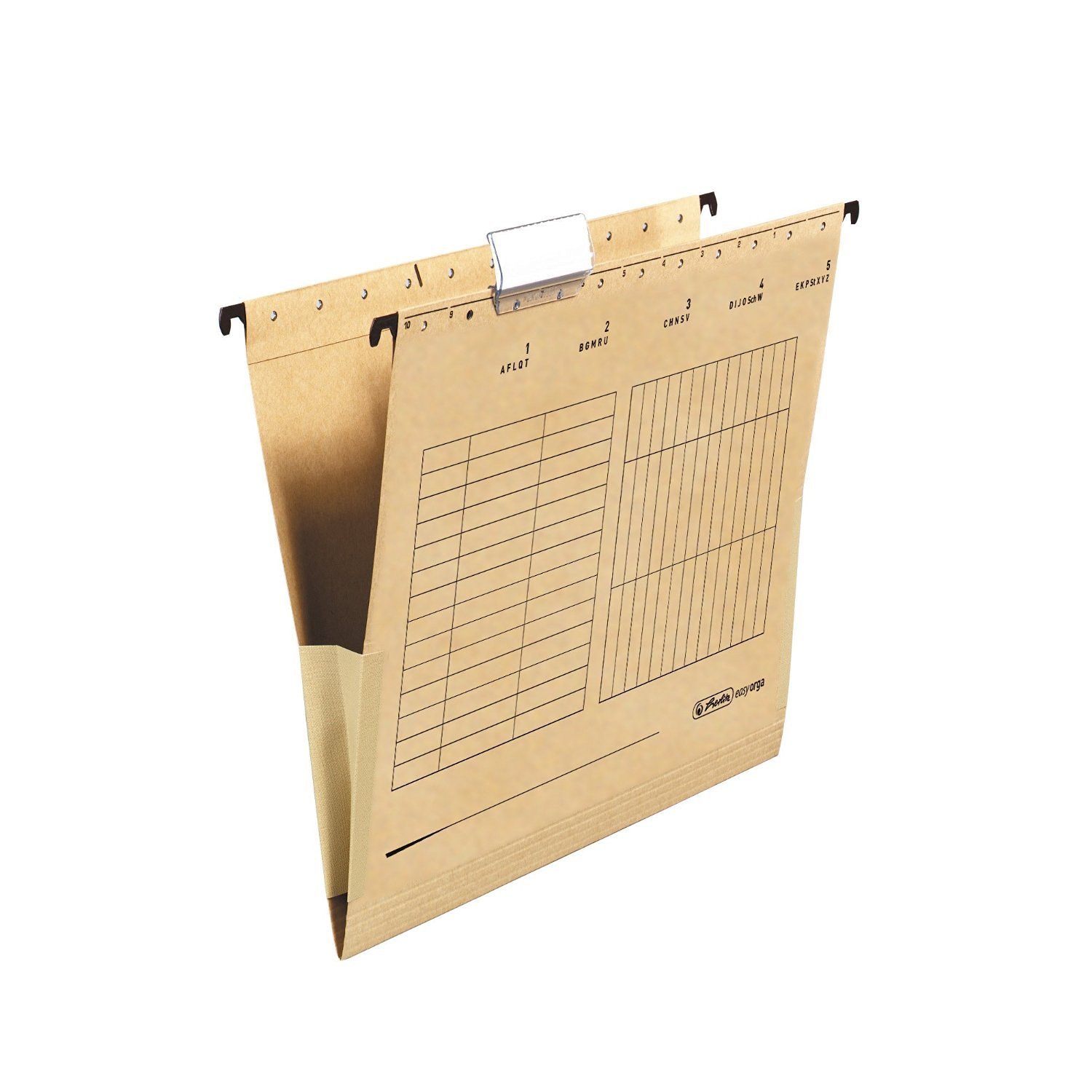 Herlitz UniReg 10843373 Suspended Folders with Pleats Pack of 25 Brown (German Import)