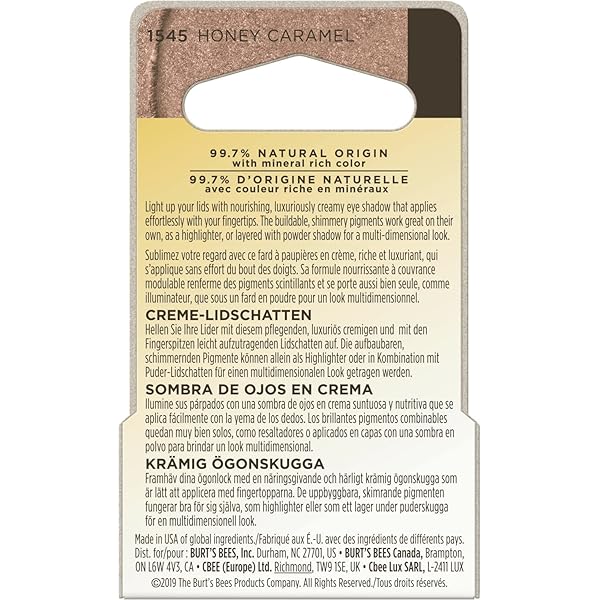 BURTS BEES HONEY CARAMEL COLOR NURTURE CREAM EYE SHADOW, 7.08 GR