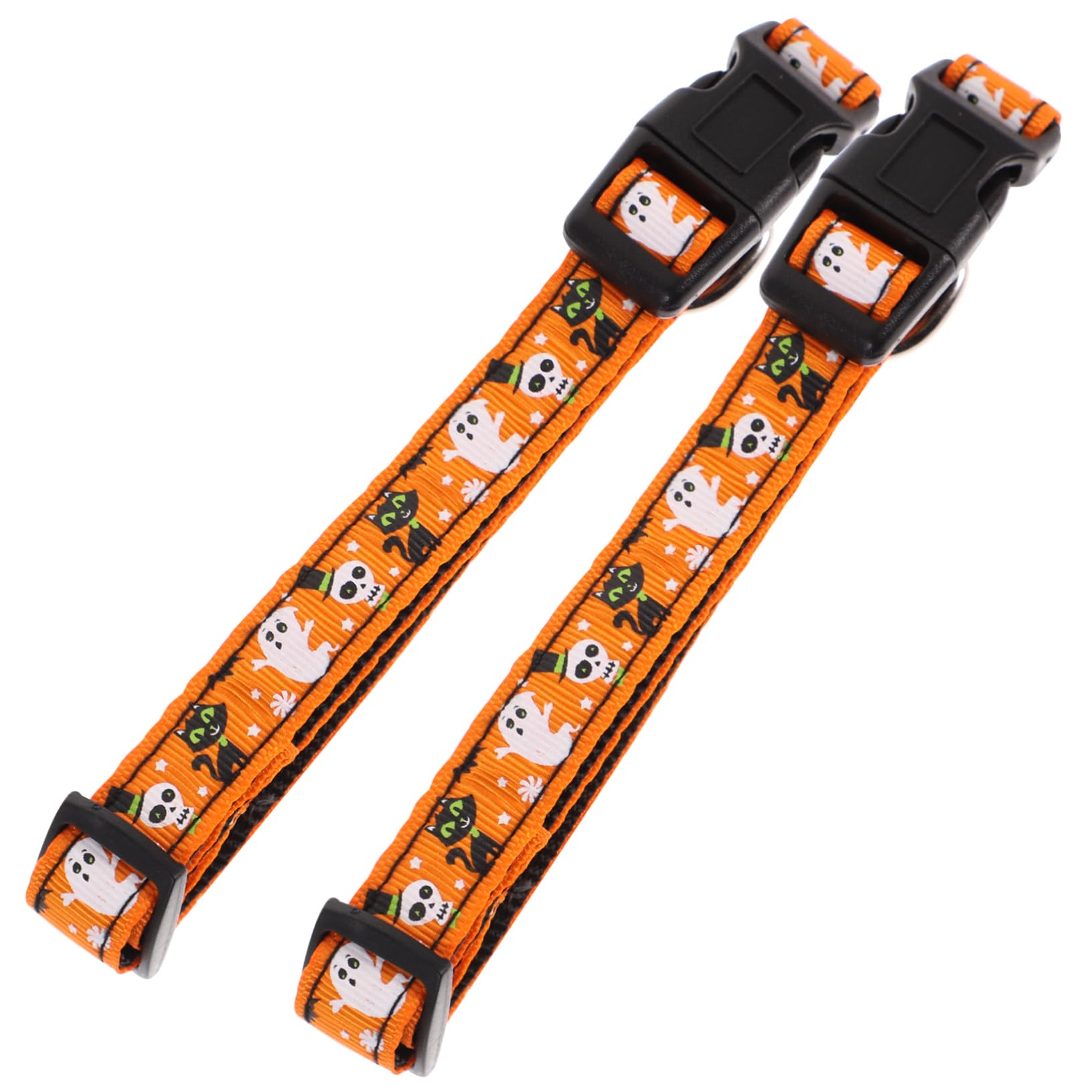 SUPVOX 2pcs Halloween Pet Collars Dog Cord Leash Small Dog Outfits Harnesses Puppies Collars Bat Cat Collars Kitten Harness and Leash Harness Strap Halloween Kitten Collar Cloth