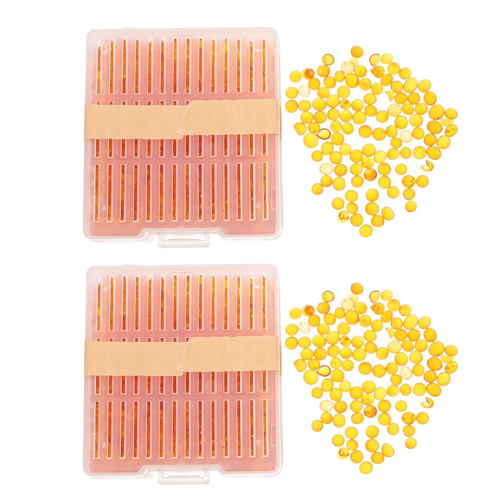 Reusable Moisture Absorber Desiccant Beads for Camera and Musical Instruments, 2 Boxes, Orange to Green, Silicone, 6.1 X 5.6 X 2.2 Cm