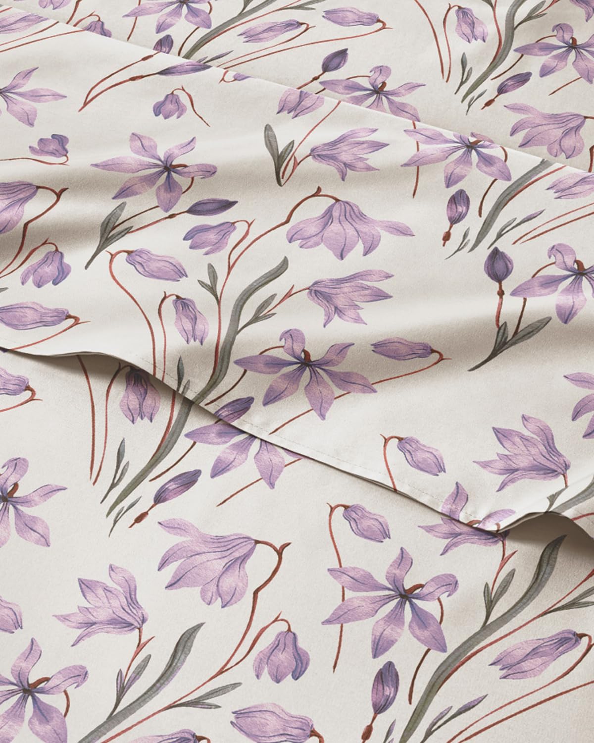 Photo 1 of Floral Sheets - Pink Floral Bed Sheet Set - 1 Flat & 1 Fitted & 2 Pillowcases w/ Deep Pockets - Comfy, Wrinkle & Fade Free - Boho Botanical Bedding - Ultra-Soft, Breathable & Cooling - Full Size Set