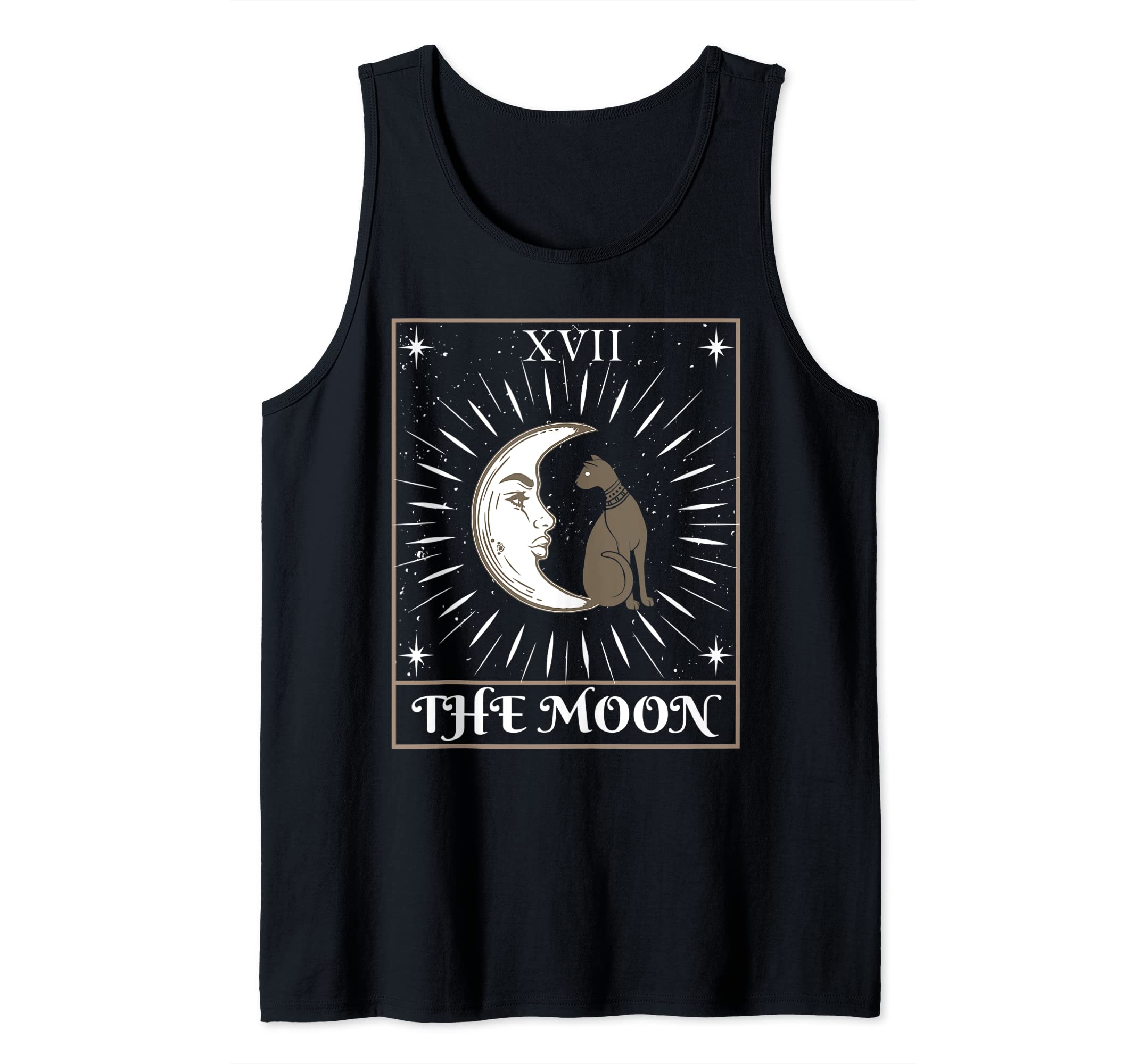 Tarot Card Crescent Moon Kitty Cat Dance Meow Cat Pet Animal Tank Top