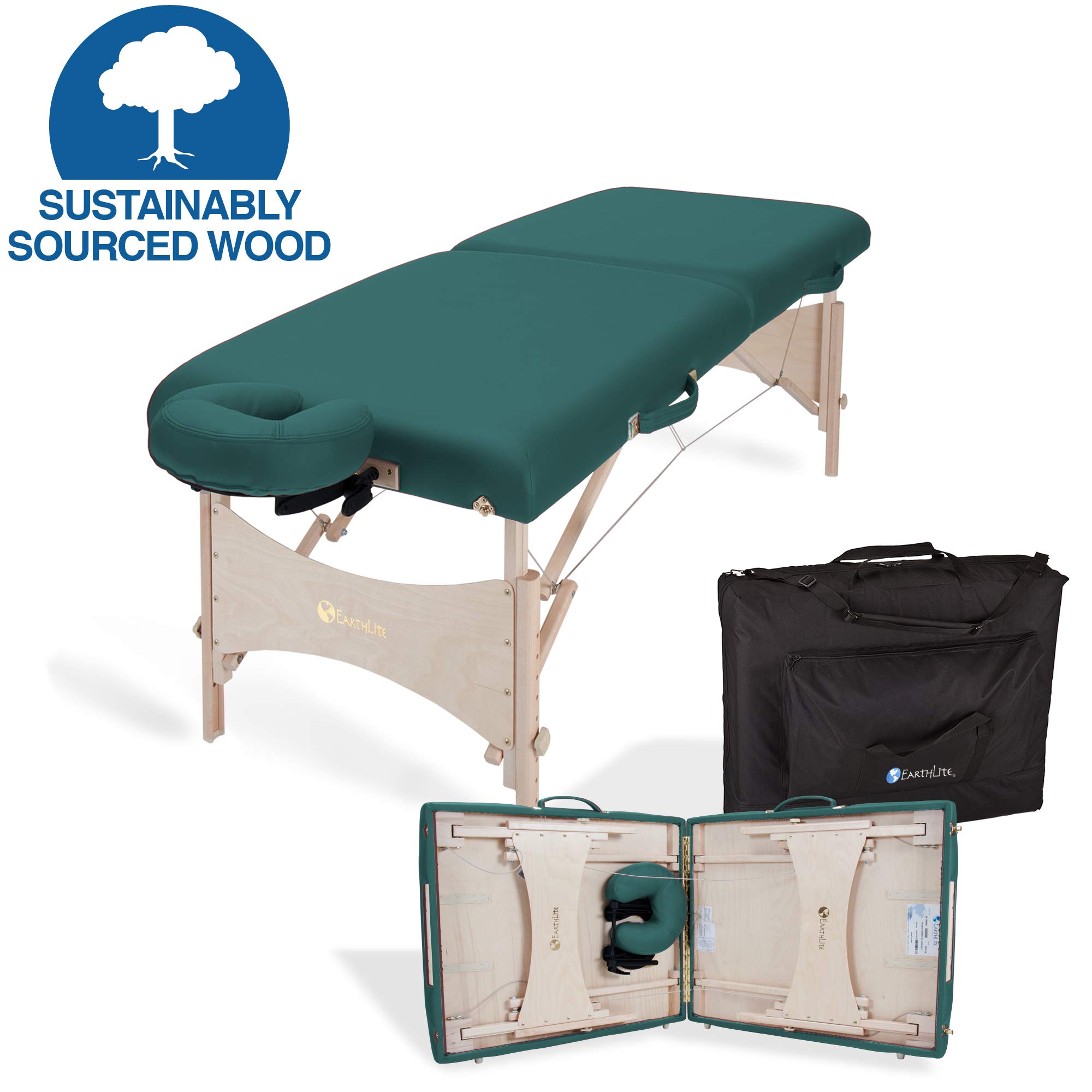 EARTHLITE Portable Massage Table HARMONY DX EcoFriendly Design, Hard