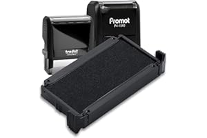 Promot P4-1540, Trodat 4911 Replacement Ink Pad - Replacement Ink for Self Inking Stamp, Color Impression Ink Pad Refill, Self Ink Stamps for Office, Professional & Business Stamping Supplies, Black