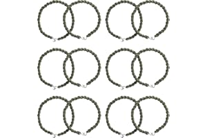 JOVITEC 12 Pieces Military Elastic Boot Straps Shoelace Boot Blousers Military Leg Blousing Straps Garters with Metal Hooks