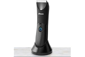Asani Upkeeper Men's Body Hair Trimmer - Rechargeable Grooming Tool with Ceramic Blade, LED Light, Waterproof Design, Electric Shaver for Wet/Dry Use, Ideal for Chest, Back, Groin Hair Care