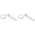 AmazonBasics 6-Outlet Surge Protector Power Strip 2-Pack, 2-Foot Long Cord, 200 Joule - White