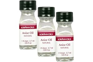 LORANN OILS LorAnn Anise Oil Super StrengthNatural Flavor, 1 dram bottle (.0125 fl oz - 3.7 ml) - 3 pack