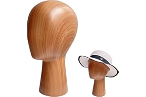 CHADWICK Mannequin Head Block, Hat and Wig Display Stand, Imitation Wooden Wig Head Stand, Abstract Dome Model Head, Manikin 