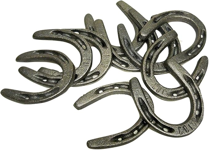 Amazon Com 20 Pc Cast Iron Horseshoes For Decorating And Crafts 3