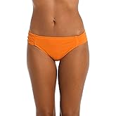 La Blanca Bikini Bottoms for Women Island Goddess Side Shirred Hipster Swimsuit Bottom
