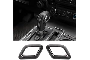 Voodonala Balck Wood Grain Gear Shifter Head Deacorative Trim for Ford F150 2015-2020