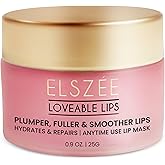 ELSZÉE Loveable Lips | Lip Mask with Hyaluronic Acid | Smooth, Volumize and Hydrate Dry Lips | Day & Night Treatment