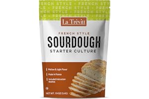 Sourdough Starter Culture French Style - Artisinal Dehydrated Sourdough Culture - Homemade Artisan Bread - Fast Activating - Dehydrated Live Culture Bread Mix - Easy Instructions - KOSHER - By LA Trevitt