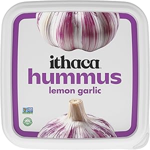 Ithaca Hummus, Lemon Garlic Hummus, Non-GMO, Minimal Ingredients, 10oz