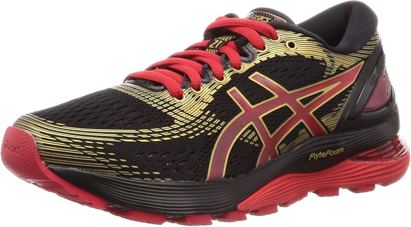 asics gel nimbus 21 black classic red