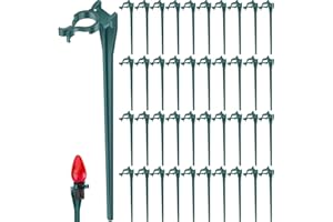BEAPTCELY 7.5 Inch Christmas Light Stakes, 100 Pcs Yard Lawn Stakes C7 C9 Light Stake Universal Outdoor Holiday Lighting Outlet for Christmas Decorations Outdoor Garden Patio Path (100, Green)
