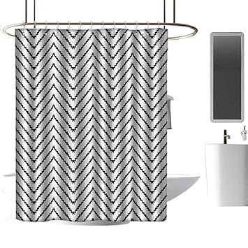 Amazon Com Coolteey Shower Curtains Track Modern Decor Geometric