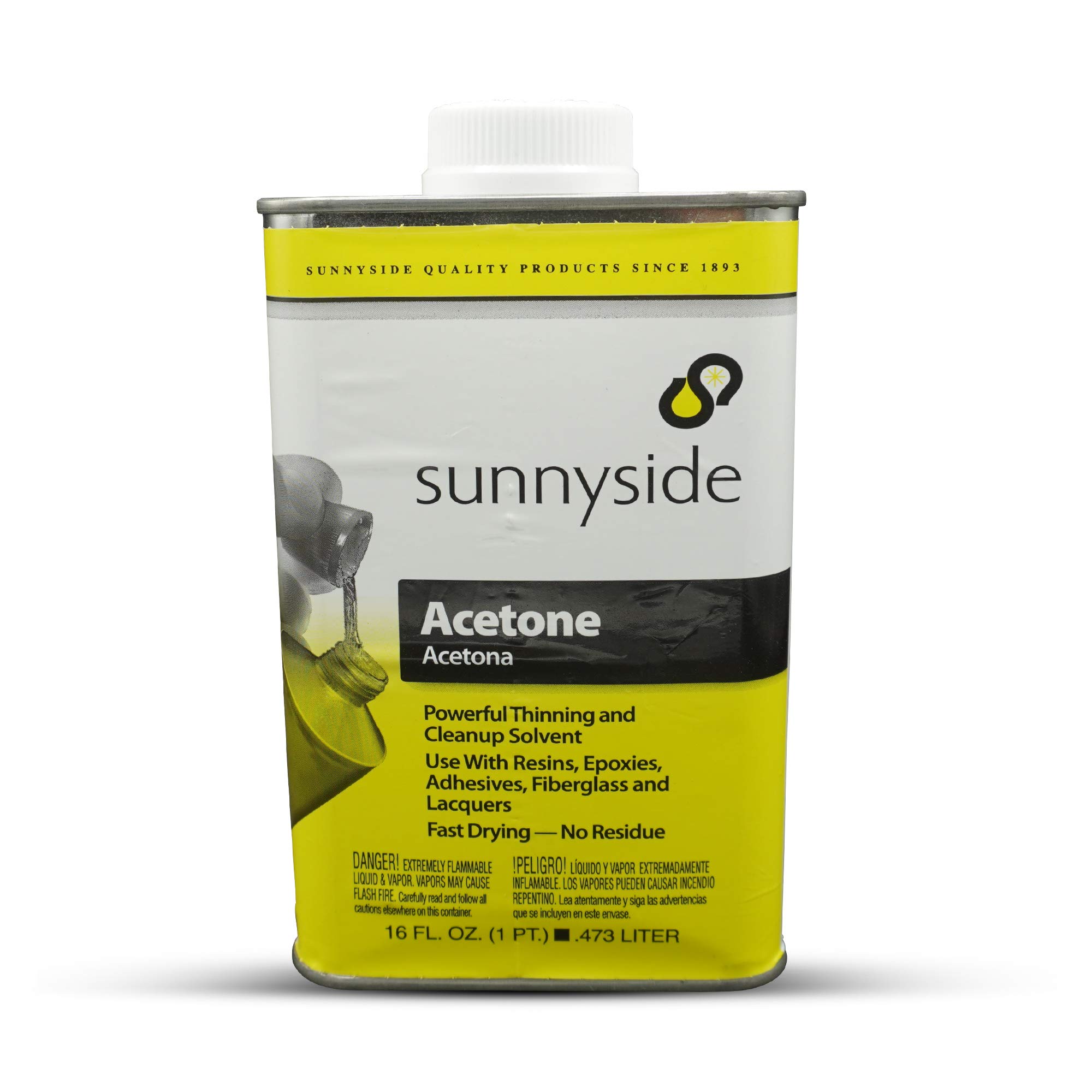 Buy Sunnyside 1Pint Acetone with Centaurus AZ Resistant Glove for