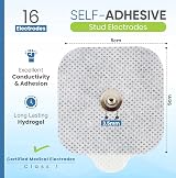 Med-Fit Self-Adhesive Pads Universal 3.5mm Stud 16 Pack TENS Electrodes view 2