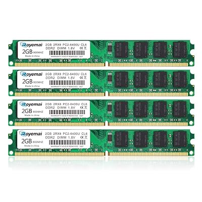 8GB DDR2 800 MHz RAM Kit ROYEMAI 4x2GB PC2-6400U Colombia Ubuy - Main Image