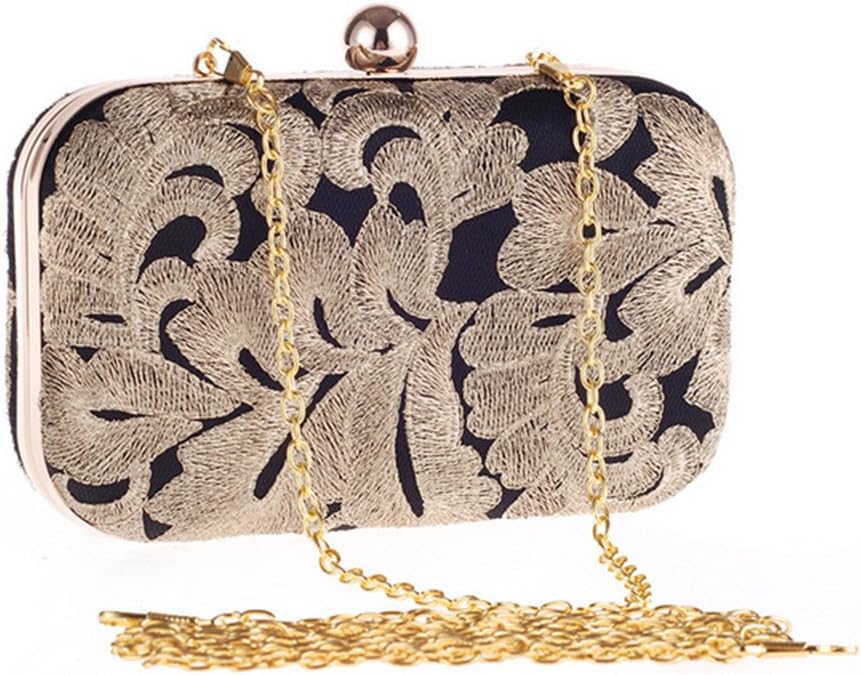Womens Vintage Evening Clutch Handbag Prom Party Dinner Mini Hardbox Shoulder Bag