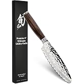 Shun Premier 6" Ultimate Utility Knife | Handcrafted Japanese Knife, Precision and Sharpness, VG-MAX Core, Damascus Stainless Steel Cladding, Pakkawood Handle