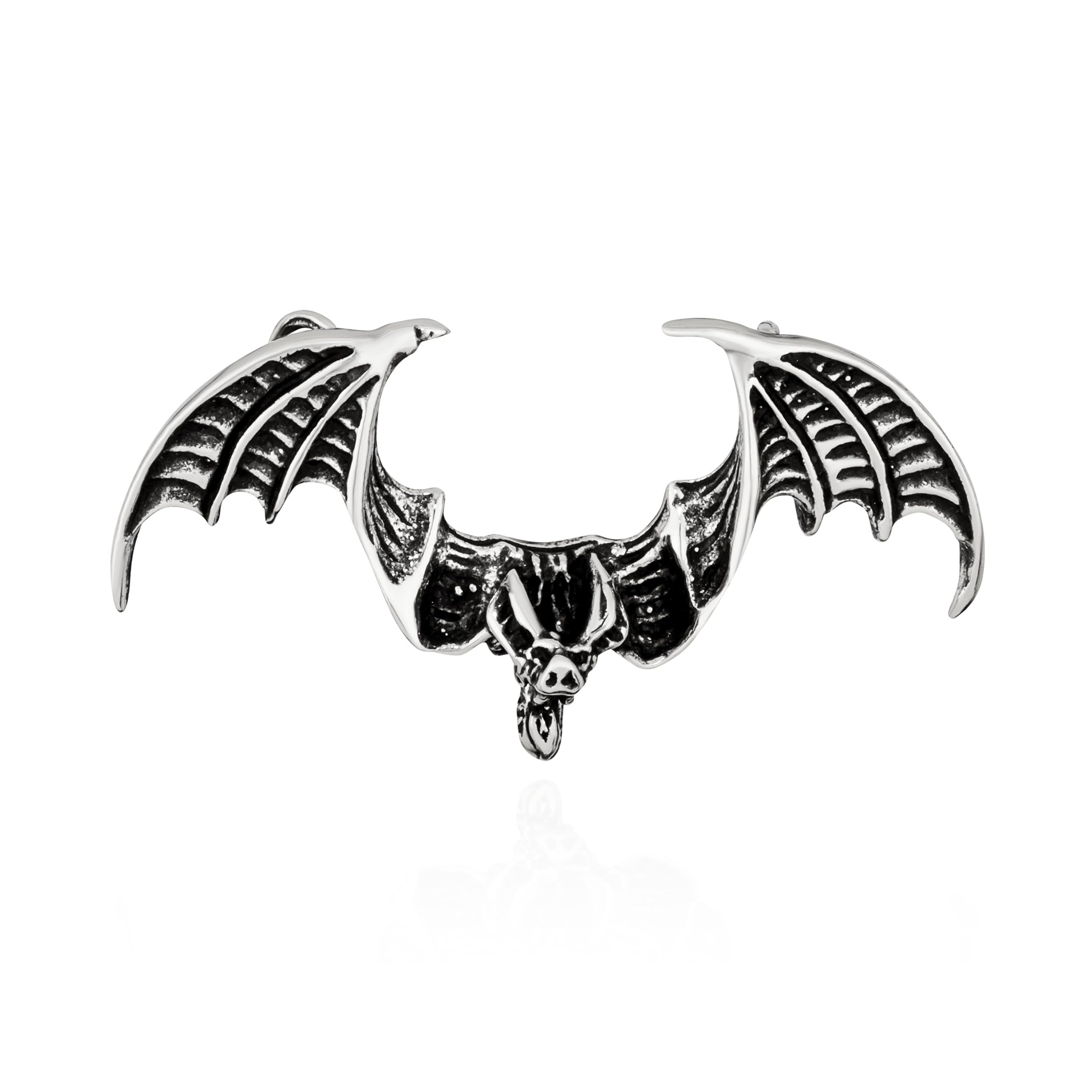 NKlaus chain pendant bat 2,5x4,5cm silver 925 amulet viking talisman 7438