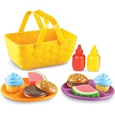 Learning Resources New Sprouts Picnic | Pretend Play Food for Toddlers, Preschool Learning Toys, Kitchen Play Toys for Kids, 15 Pieces, Ages 18 Months+