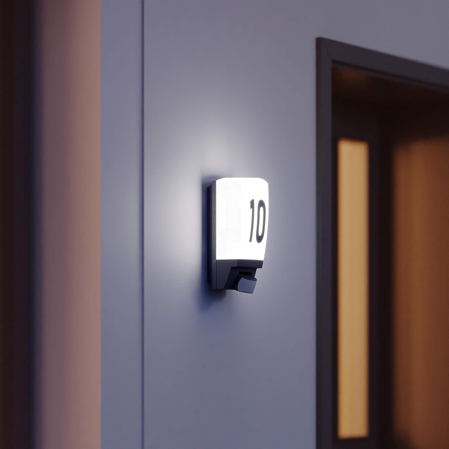 Steinel House Number Light L 1 S White E27, max. 60 Watts Outdoor Wall Light with 180° Motion Sensor 10 m Range - Image 5