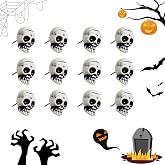 12 Pcs Resin Skull Creative Push Pins Skull Drawing Pins Decorative Thumbtack for Corkboard, Feature Wall, Fixed Picture, Paper, Memo Office Organizing and Decorating,Halloween Themed Decorat