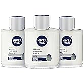 NIVEA MEN Sensitive Post Shave Balm, with VitaminPro Complex, Alcohol Free After Shave Balm for Men, 3.3 Fl Oz Bottle, Pack of 3